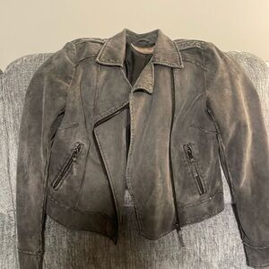 Gray small moto jacket